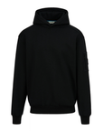 Sandbanks - Black Interlock Hoodie with Zip Pocket