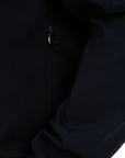 Sandbanks - Black Interlock Hoodie with Zip Pocket