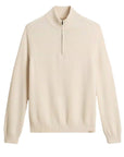 Woolrich - Oatmeal Half-Zipper Turtleneck Sweater in Wool and Cashmere Blend