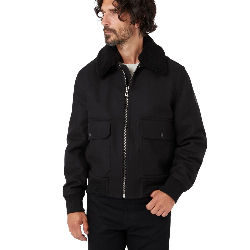 Belstaff - The Welder Wool Bomber Jacket - Black BLOUSONS Belstaff