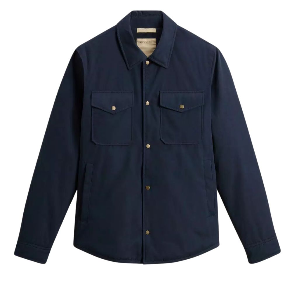 Woolrich - Navy Mountain Cloth Overshirt BLOUSONS WOOLRICH