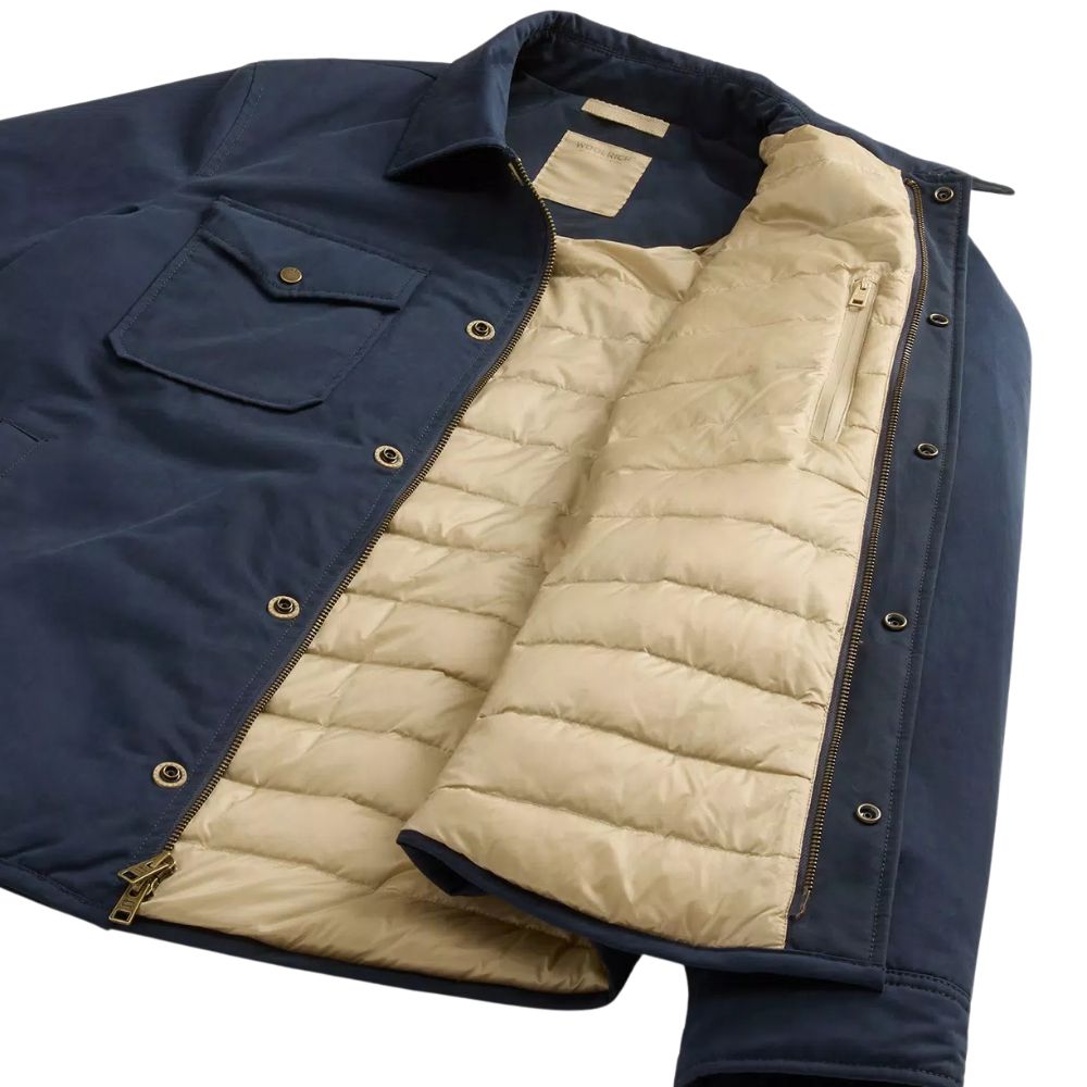 Woolrich - Navy Mountain Cloth Overshirt BLOUSONS WOOLRICH