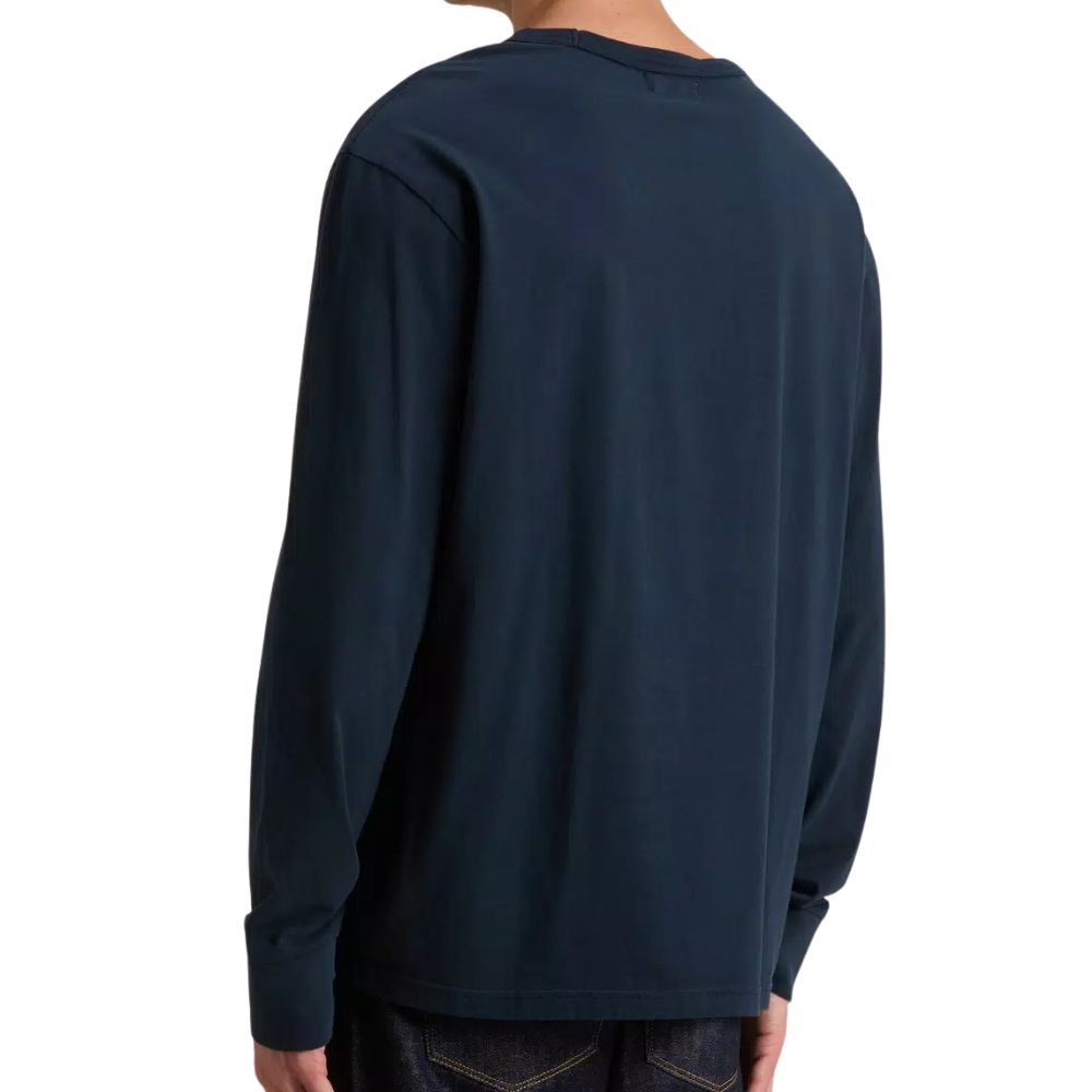 Woolrich - Navy Blue Long-Sleeve T-shirt in Pure Cotton RUGBY/LS POLOS WOOLRICH