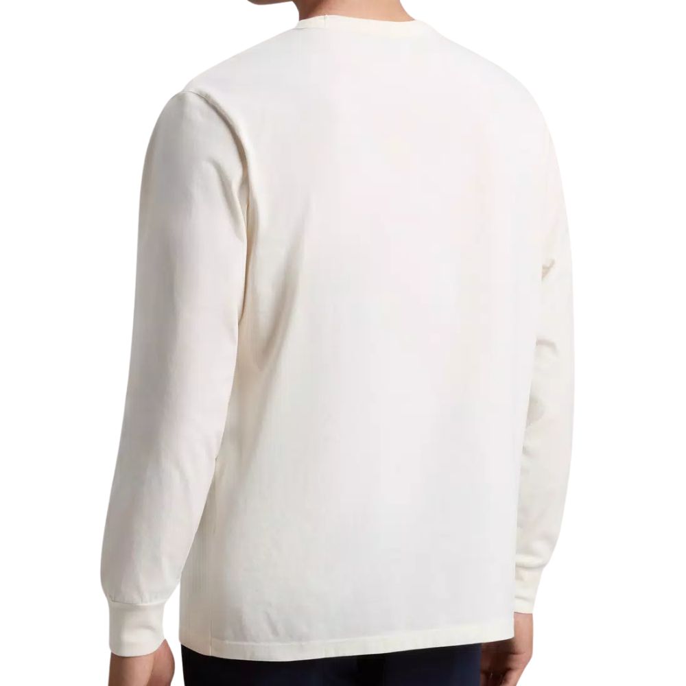 Woolrich - Cream Long-Sleeve T-shirt in Pure Cotton RUGBY/LS POLOS WOOLRICH