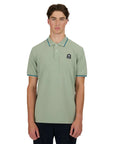 Sandbanks - Badge Logo Polo Shirt Sage Green S/S POLOS Sandbanks