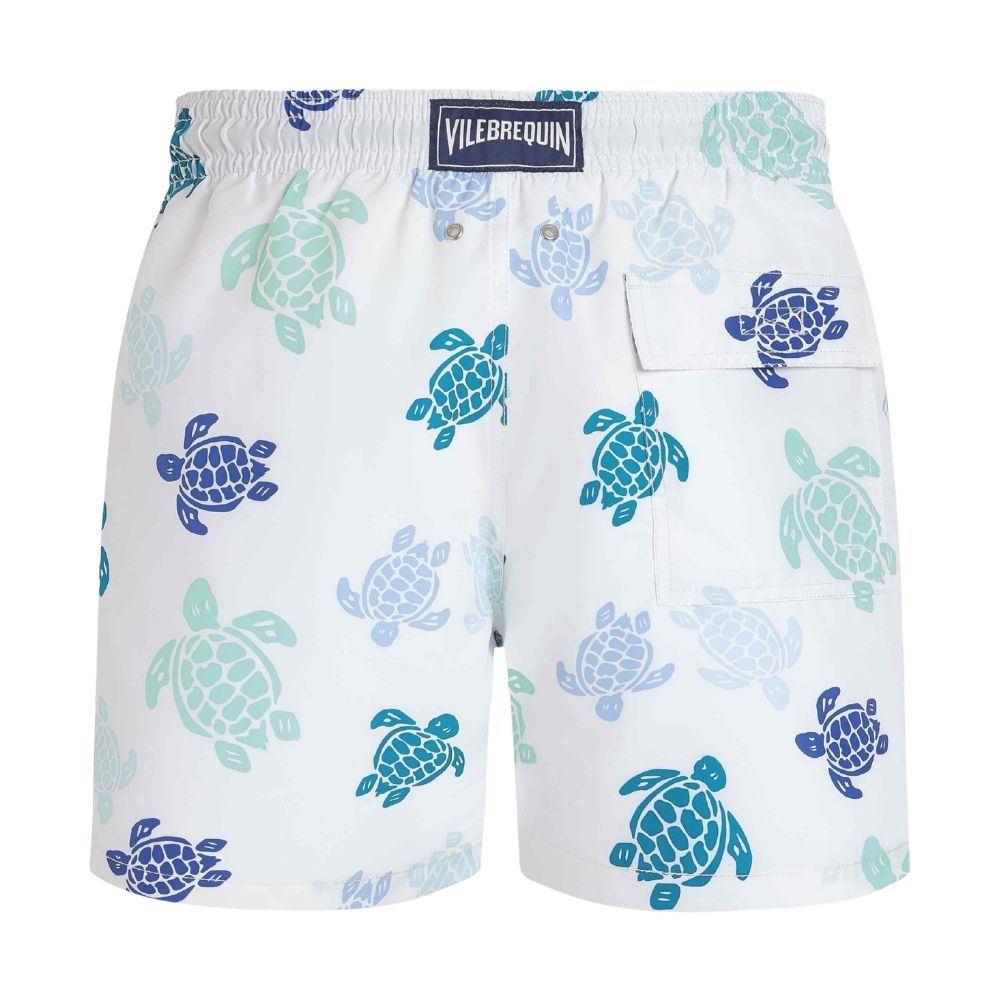 Vilbrequin - White Blue Multicolores Tortues 'Moorea' Men Swim Shorts SWIMWEAR Vilebrequin