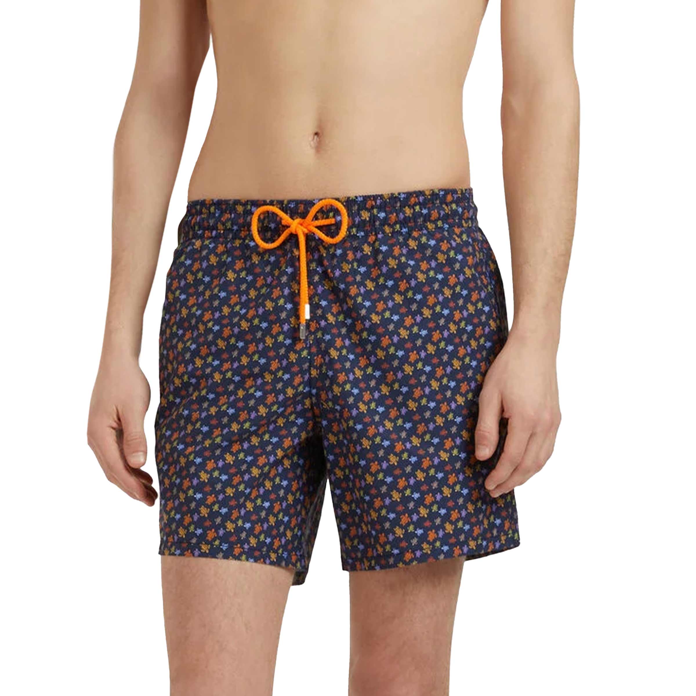 Vilebrequin - Navy 'Moorea' Micro Ronde Des Tortues Swim Shorts SWIMWEAR Vilebrequin