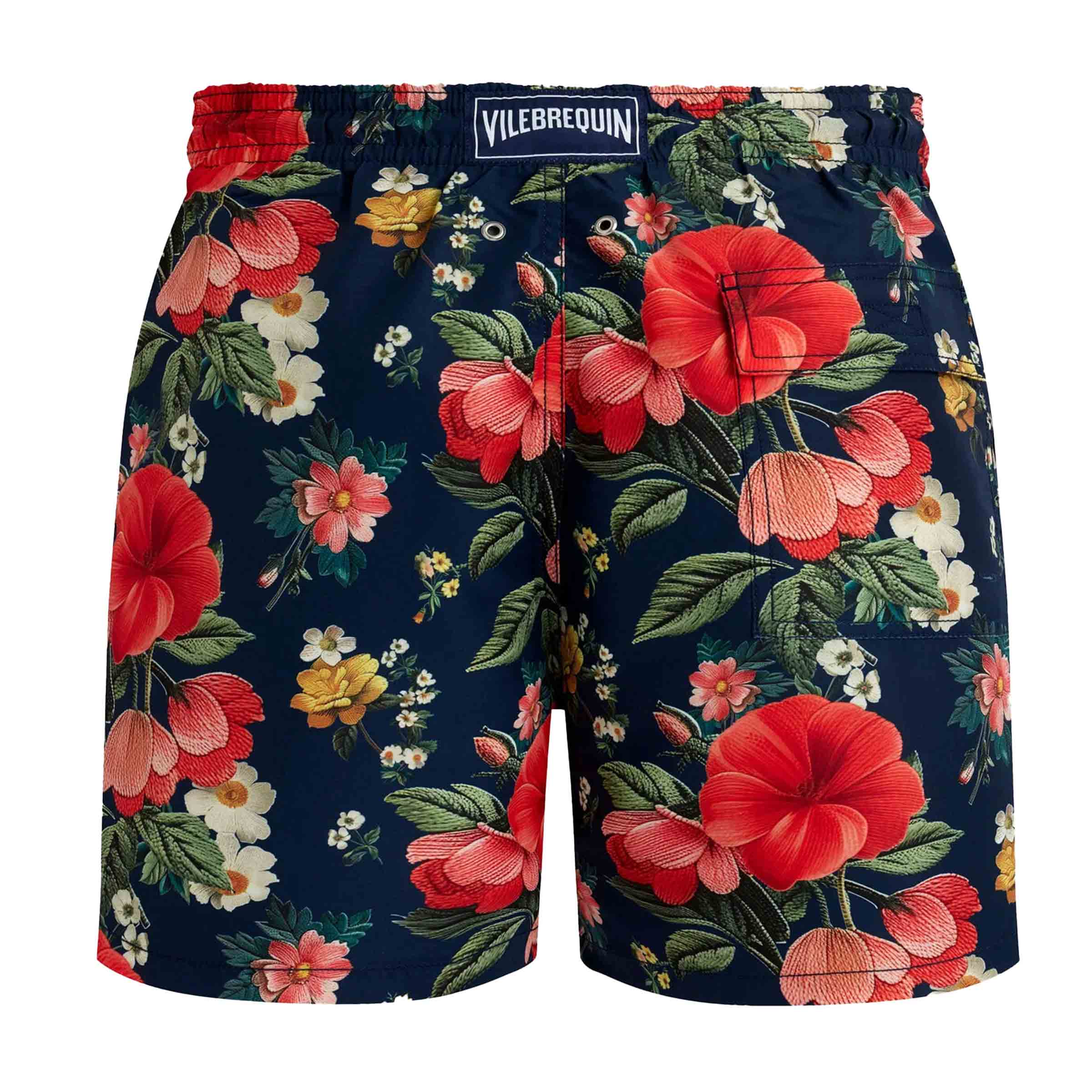 Vilebrequin - Navy 'Moorea' Flowers Swim Shorts SWIMWEAR Vilebrequin