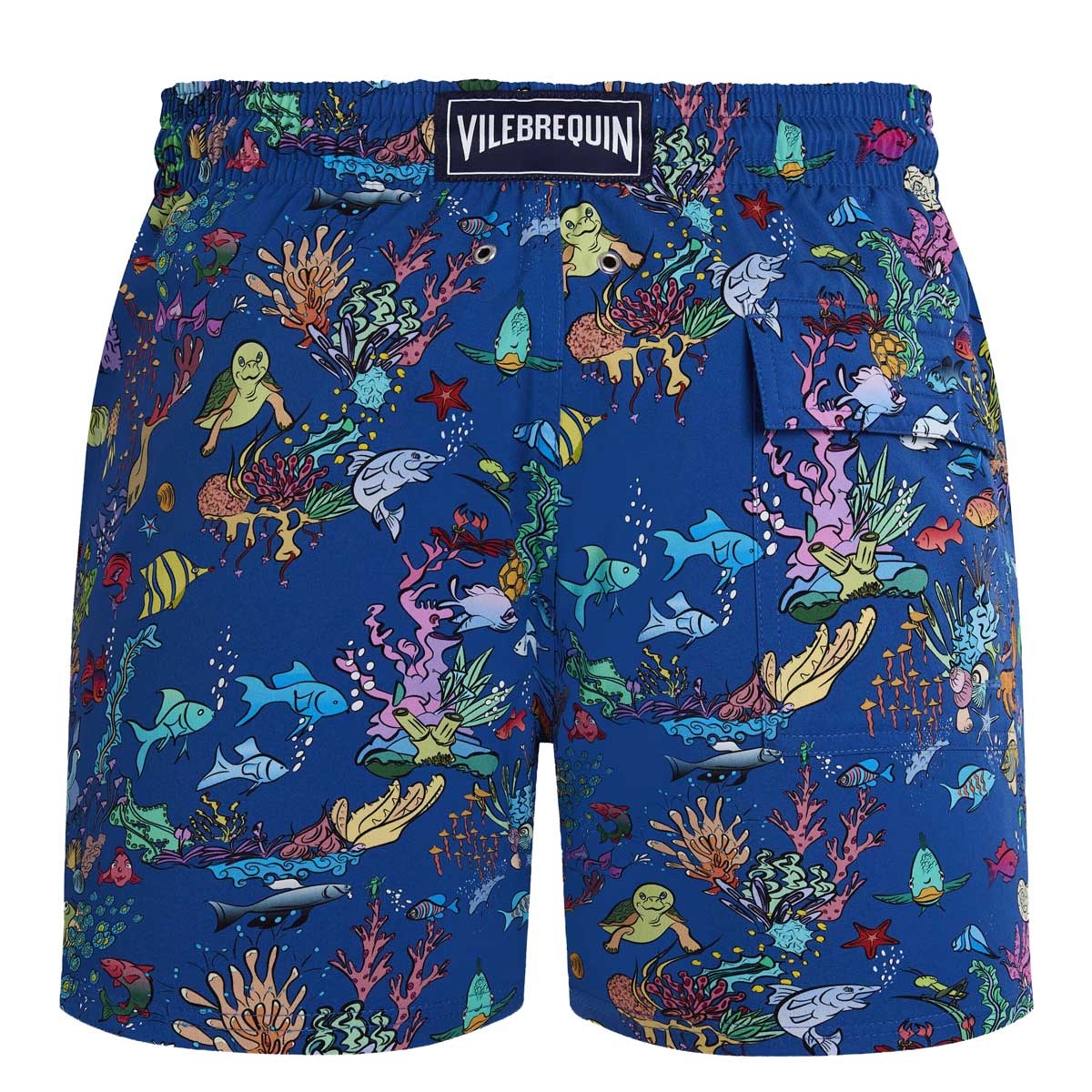 Vilebrequin - Blue Aquarium 'Moorise' Stretch Short Swim Shorts SWIMWEAR Vilebrequin