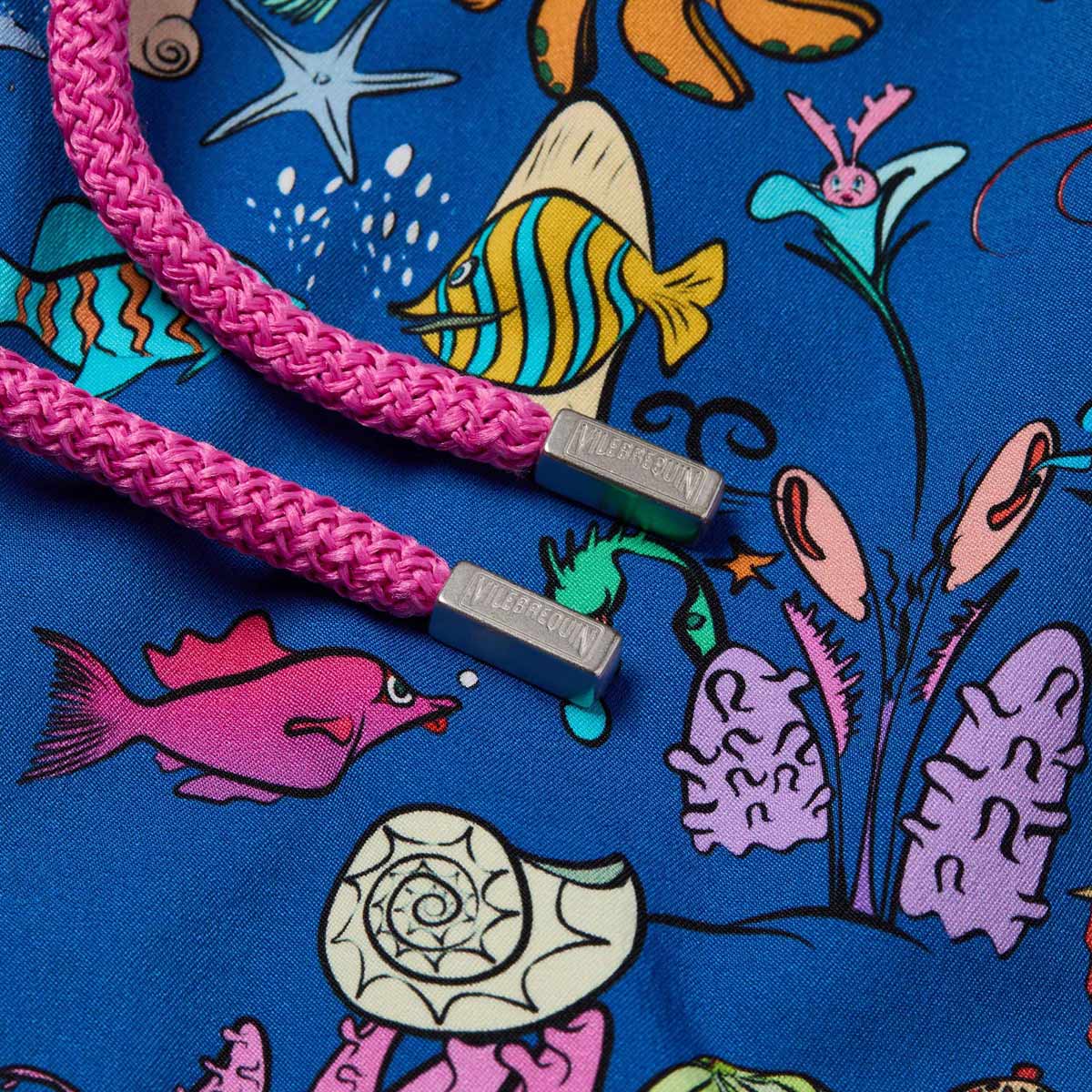Vilebrequin - Blue Aquarium 'Moorise' Stretch Short Swim Shorts SWIMWEAR Vilebrequin