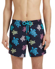 Vilebrequin - Navy Multicolour 'Moorise' Ronde des Tortues Swim Shorts SWIMWEAR Vilebrequin