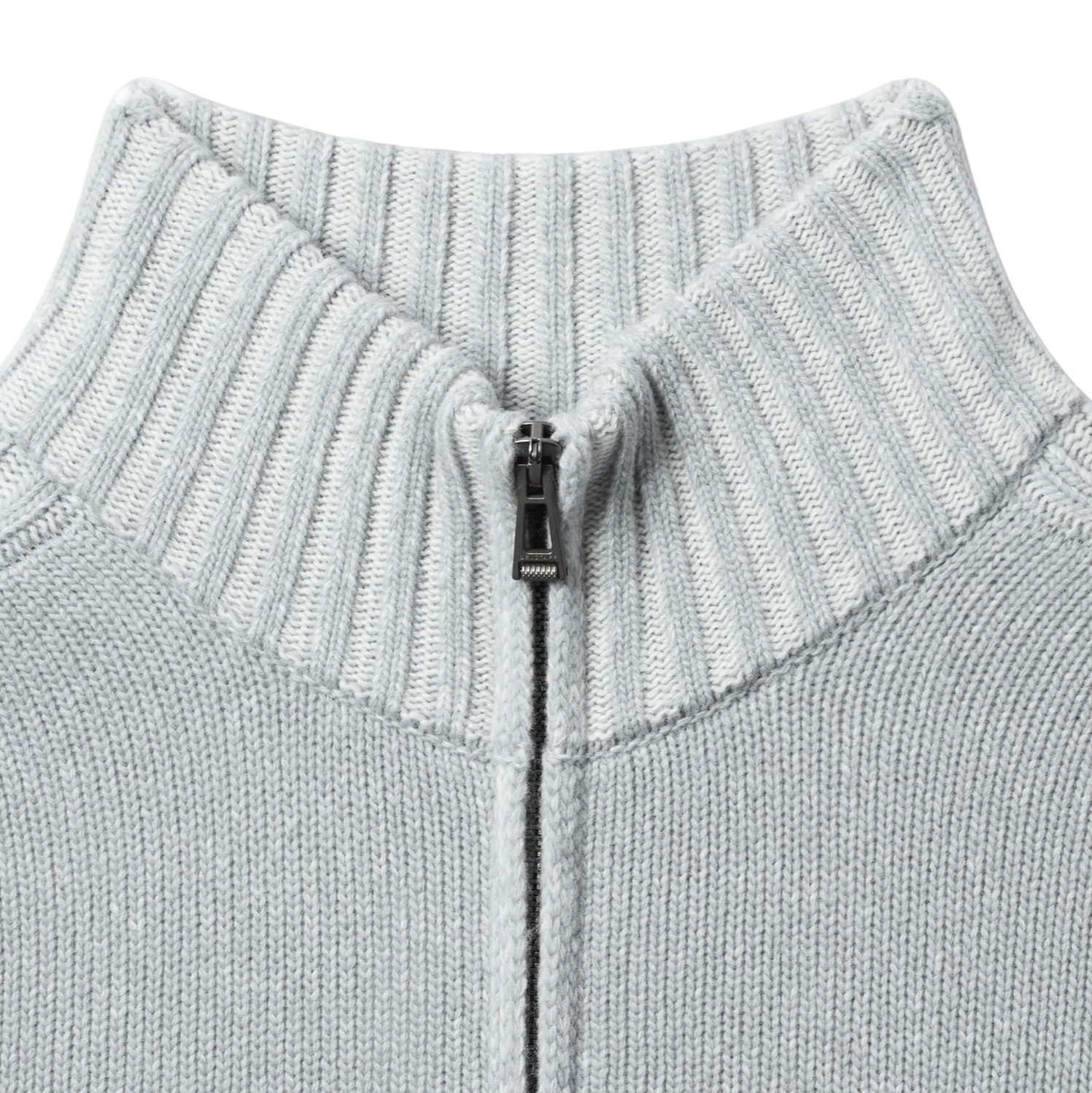 Belstaff - Quarry Blue and Silver Birch Watch Full-zip Lambswool Sweater KNITWEAR Belstaff