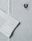 Belstaff - Quarry Blue and Silver Birch Watch Full-zip Lambswool Sweater KNITWEAR Belstaff