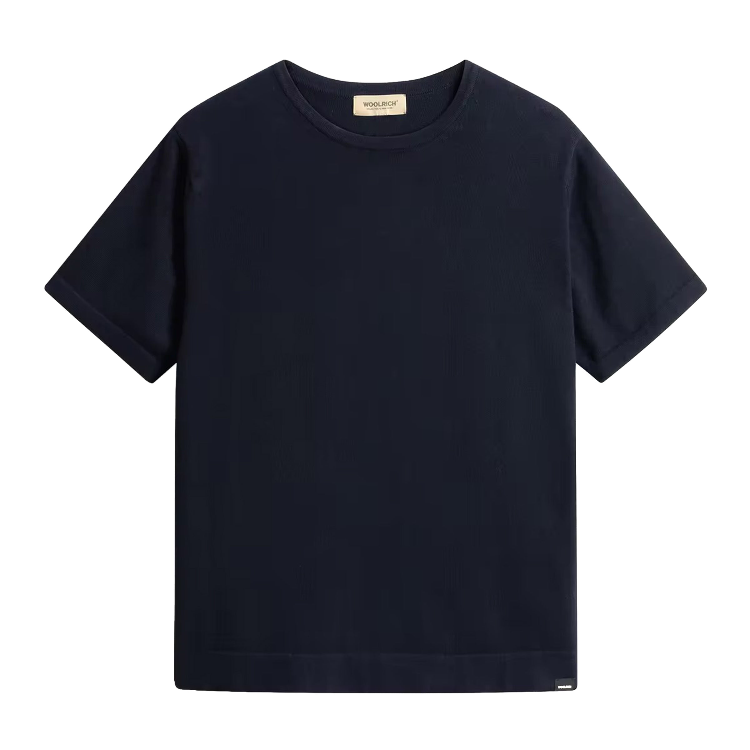 Woolrich - Navy Pure Cotton Knitted T-Shirt TEE SHIRTS WOOLRICH