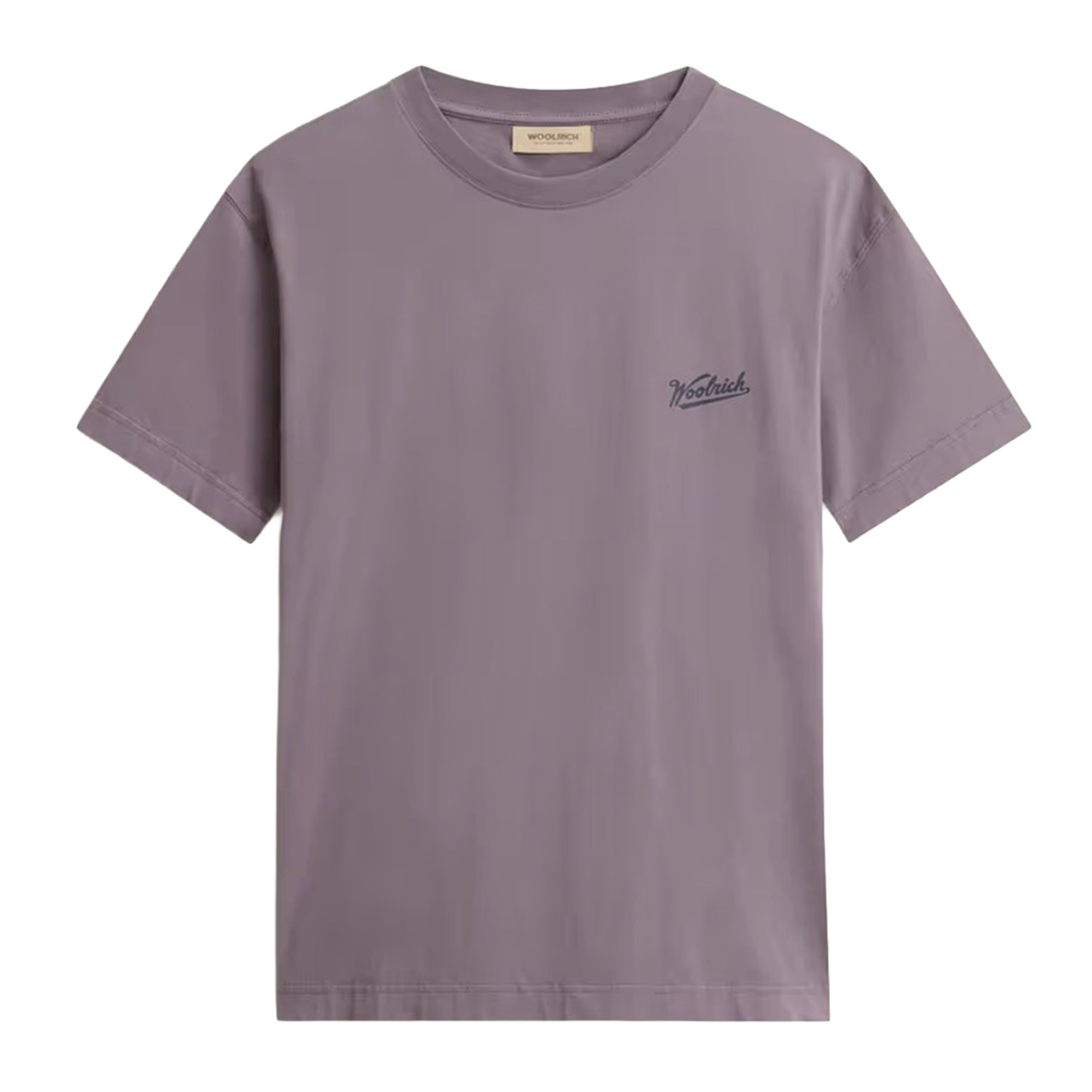 Woolrich - Shark Grey T-Shirt in Pure Cotton with Logo TEE SHIRTS WOOLRICH