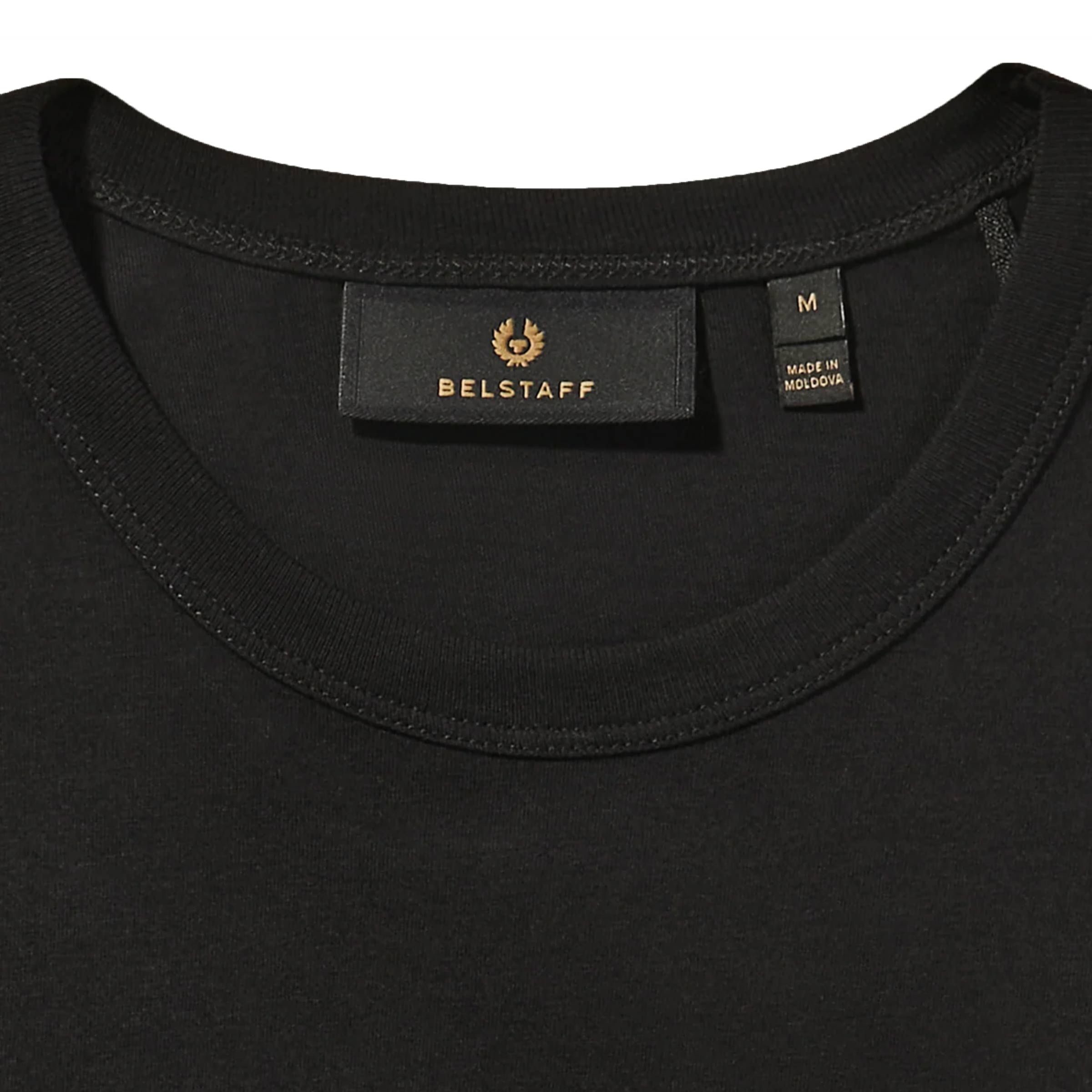Belstaff - Black Deconstructed Phoenix Jersey Cotton T-shirt TEE SHIRTS Belstaff