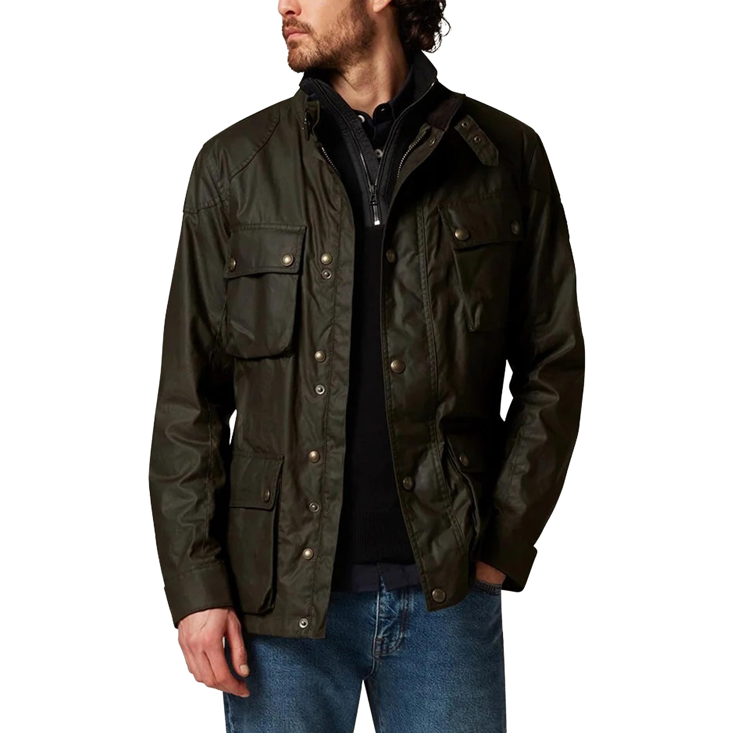 Belstaff - Dark Olive Fieldmaster Icon Waxed Cotton Jacket