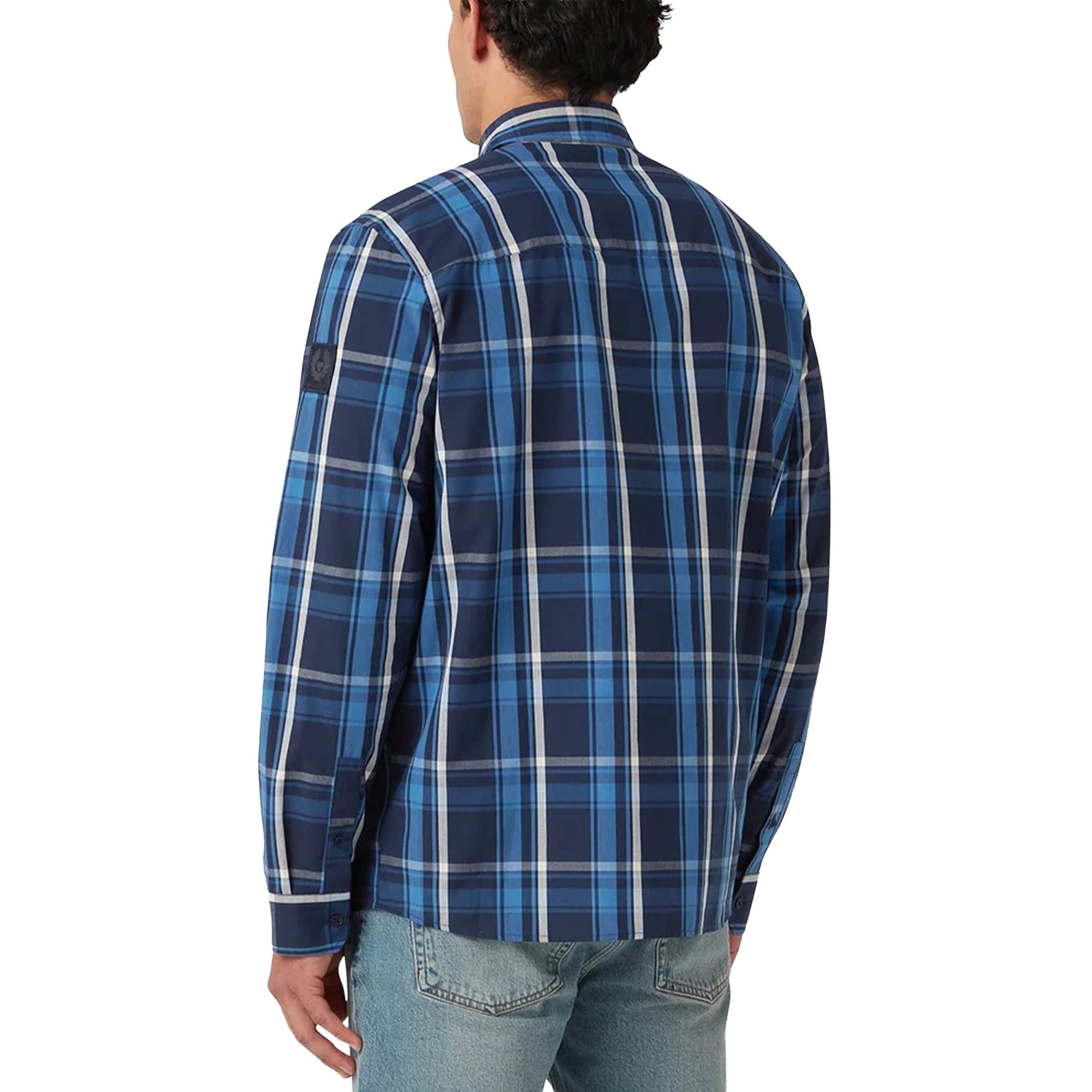 Belstaff - Dark Ink Fleet Cotton Check Shirt L/S SHIRTS Belstaff