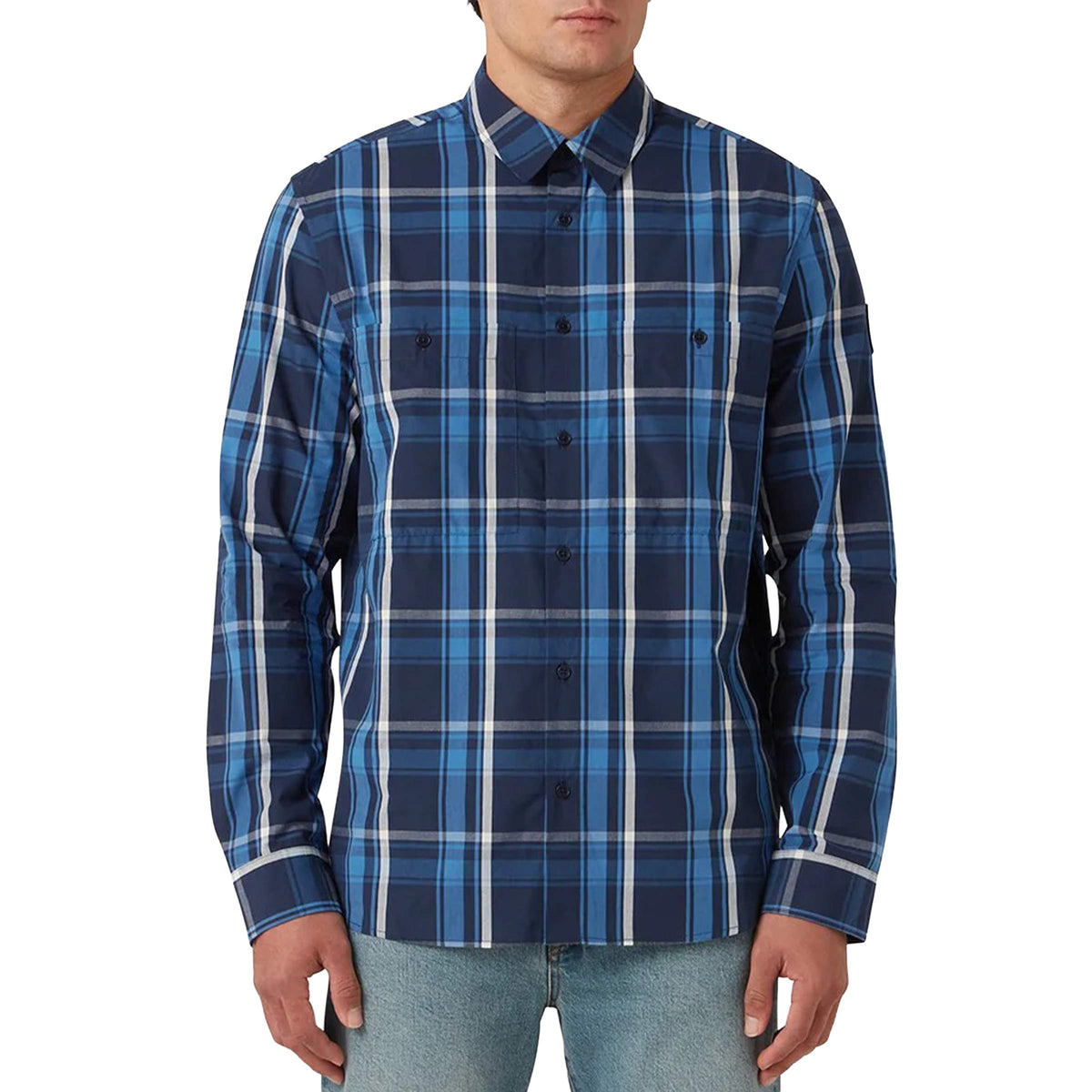 Belstaff - Dark Ink Fleet Cotton Check Shirt L/S SHIRTS Belstaff