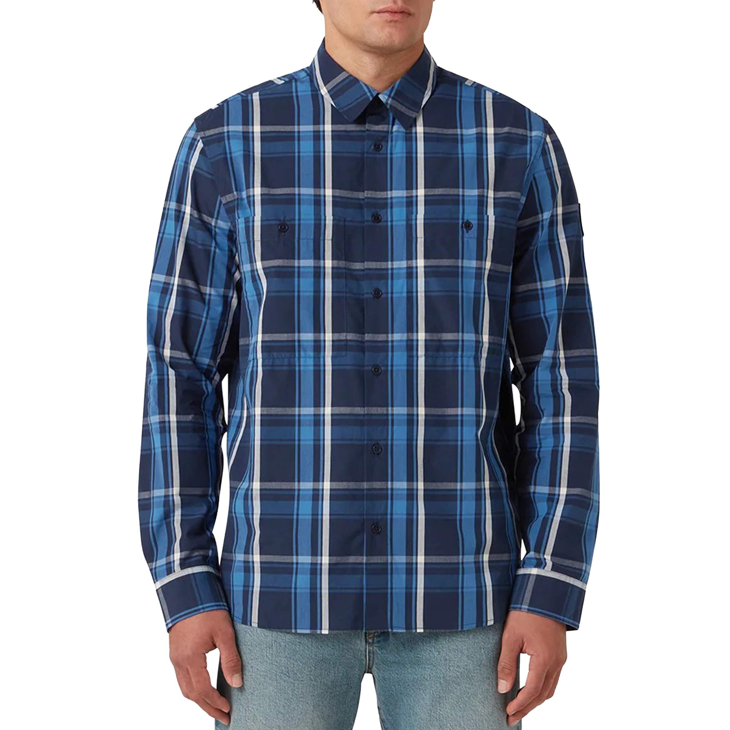 Belstaff - Dark Ink Fleet Cotton Check Shirt L/S SHIRTS Belstaff