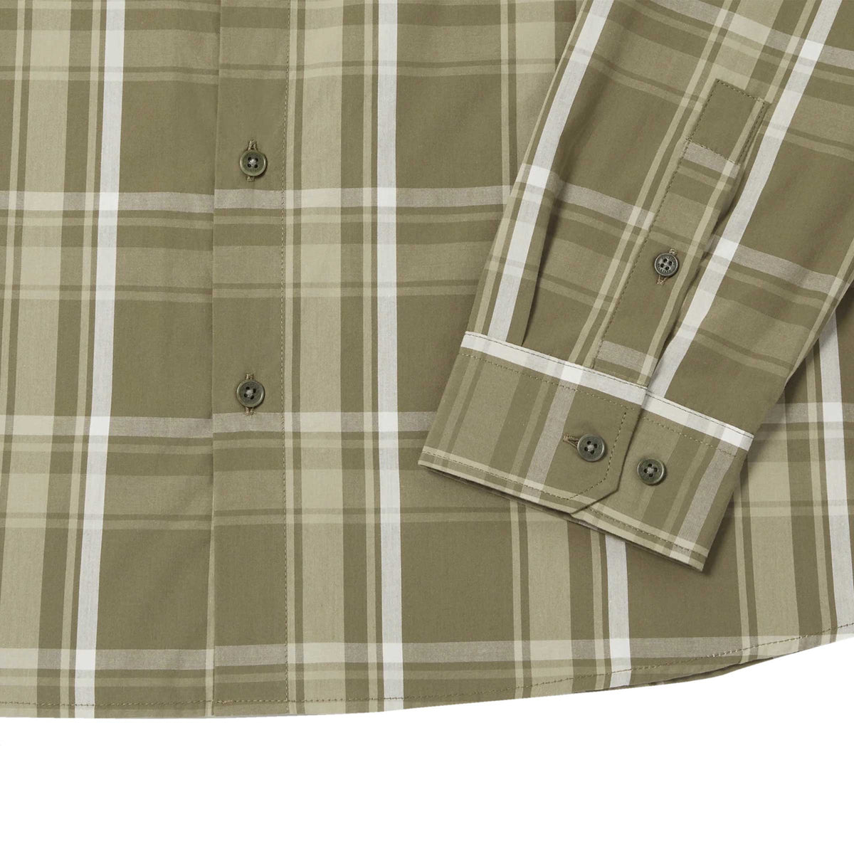 Belstaff - Fatigue Green Fleet Cotton Check Shirt L/S SHIRTS Belstaff