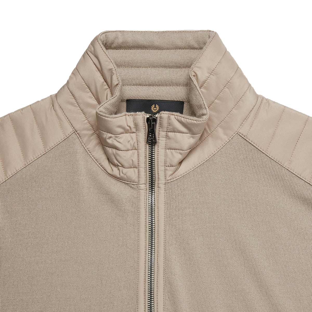 Belstaff - Dark Sand Kilmington Merino Wool Quarter Zip Sweater KNITWEAR Belstaff