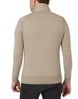 Belstaff - Dark Sand Kilmington Merino Wool Quarter Zip Sweater KNITWEAR Belstaff