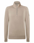 Belstaff - Dark Sand Kilmington Merino Wool Quarter Zip Sweater KNITWEAR Belstaff