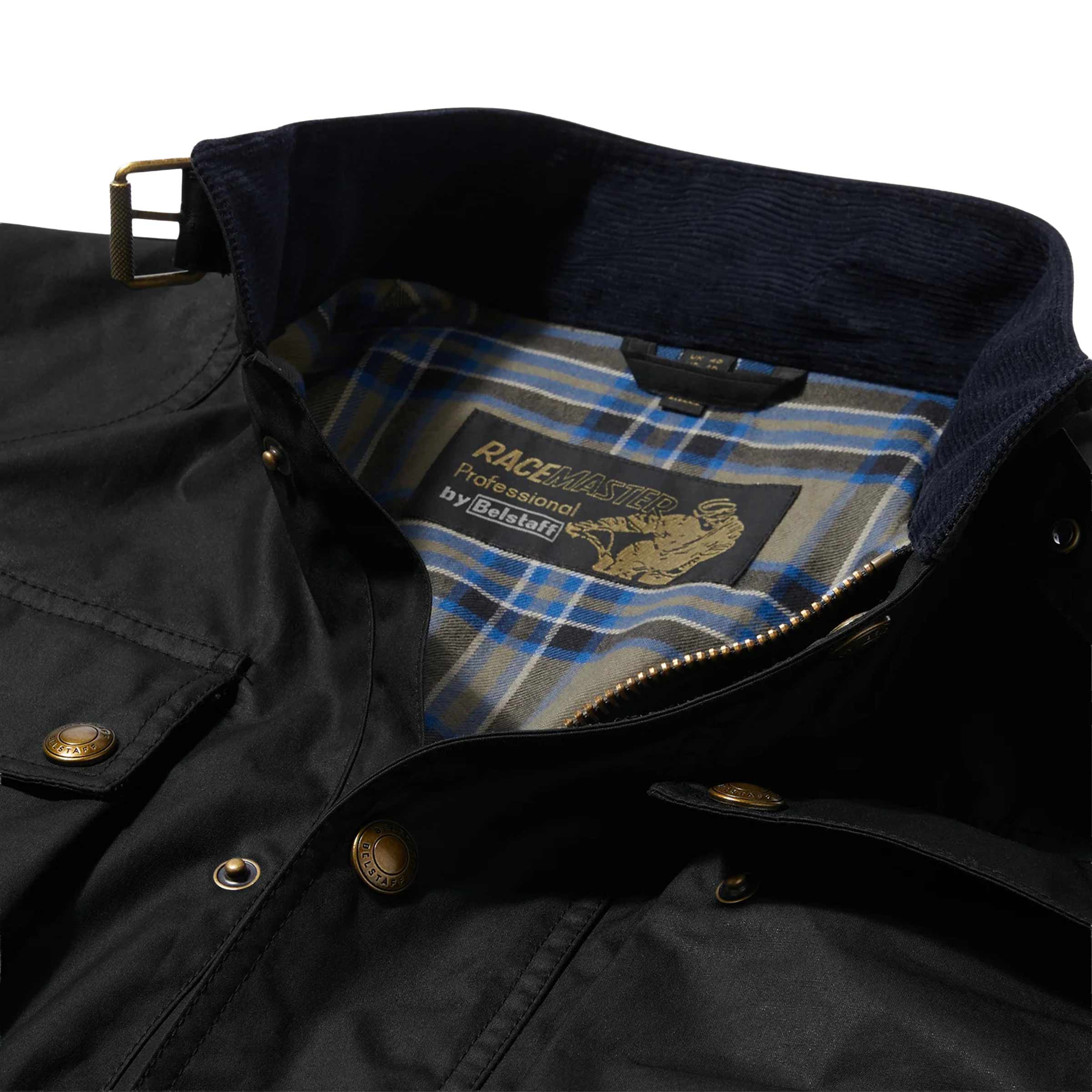 Belstaff - Dark Navy Racemaster Icon Waxed Cotton Jacket BLOUSONS Belstaff