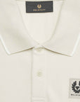 Belstaff - Silver Birch Tipped Organic Cotton Pique Polo Shirt S/S POLOS Belstaff