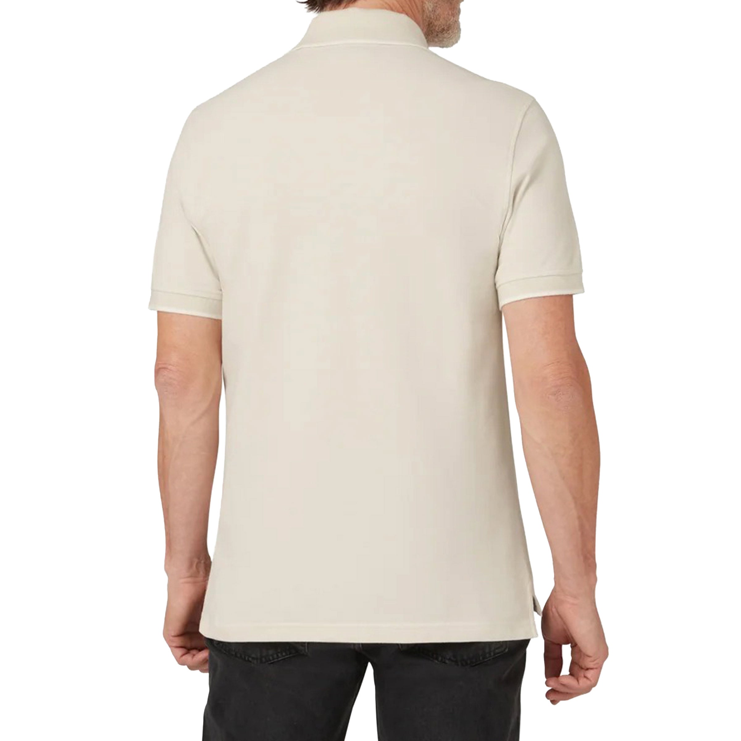Belstaff - Silver Birch Tipped Organic Cotton Pique Polo Shirt S/S POLOS Belstaff