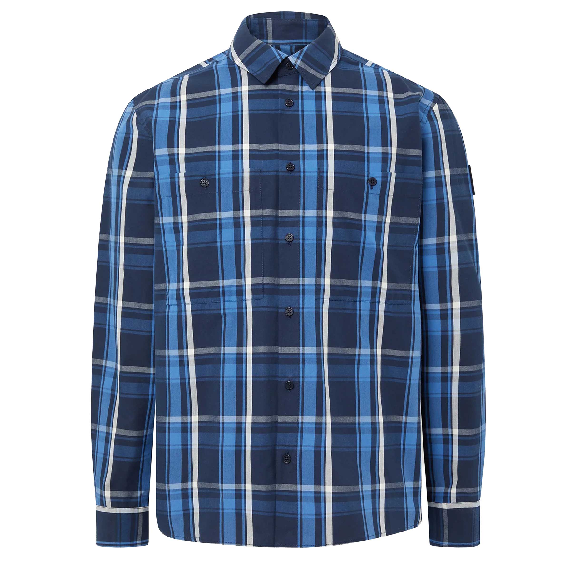 Belstaff - Dark Ink Fleet Cotton Check Shirt L/S SHIRTS Belstaff