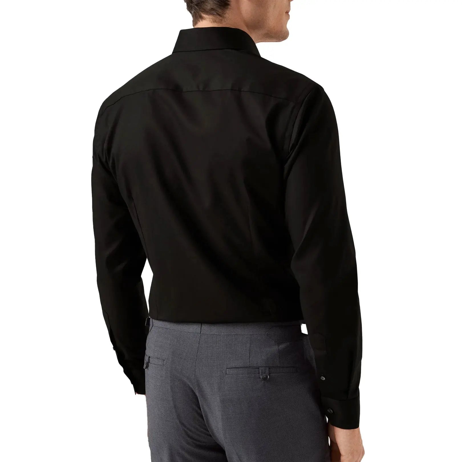 Black Signature Twill Slim Fit Eton Shirt | Robert Old Robert Old & Co Black Signature Twill Slim Fit Eton Shirt | Robert Old Robert Old & Co