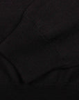 Black Wool Italian Polo Neck Sweater