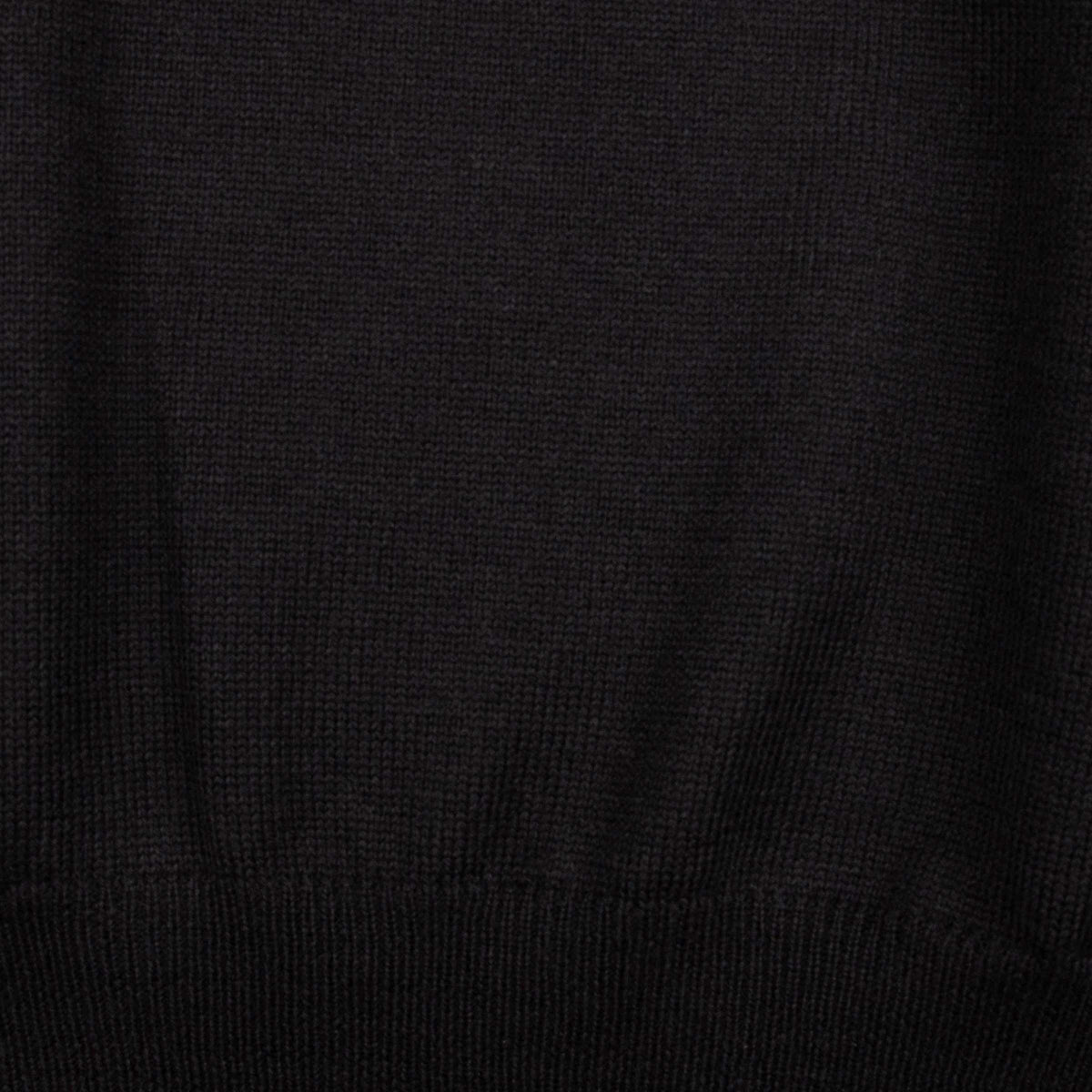 Black Wool Italian Sleeveless V-Neck Sweater