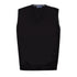 Navy Wool Italian Sleeveless V-Neck Sweater KNITWEAR Robert Old