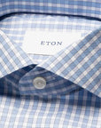 Eton - Blue Check Breeze Poplin Cotton Contemporary Fit Shirt L/S SHIRTS Eton