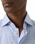 Eton - Blue Check Breeze Poplin Cotton Contemporary Fit Shirt L/S SHIRTS Eton