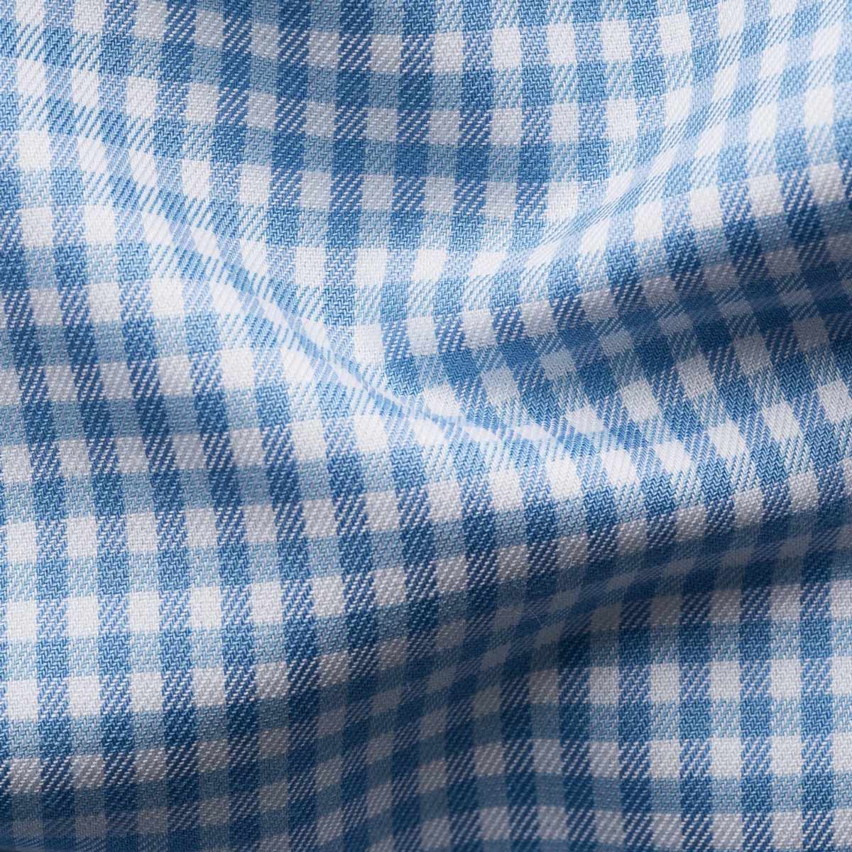 Eton - Blue Check Cotton TENCEL™ Lyocell Slim Fit Shirt L/S SHIRTS Eton
