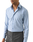 Eton - Blue Check Cotton TENCEL™ Lyocell Slim Fit Shirt L/S SHIRTS Eton