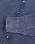 Robert Old - Royal Blue Marble Washed Cotton Cordroy Slim Fit Shirt