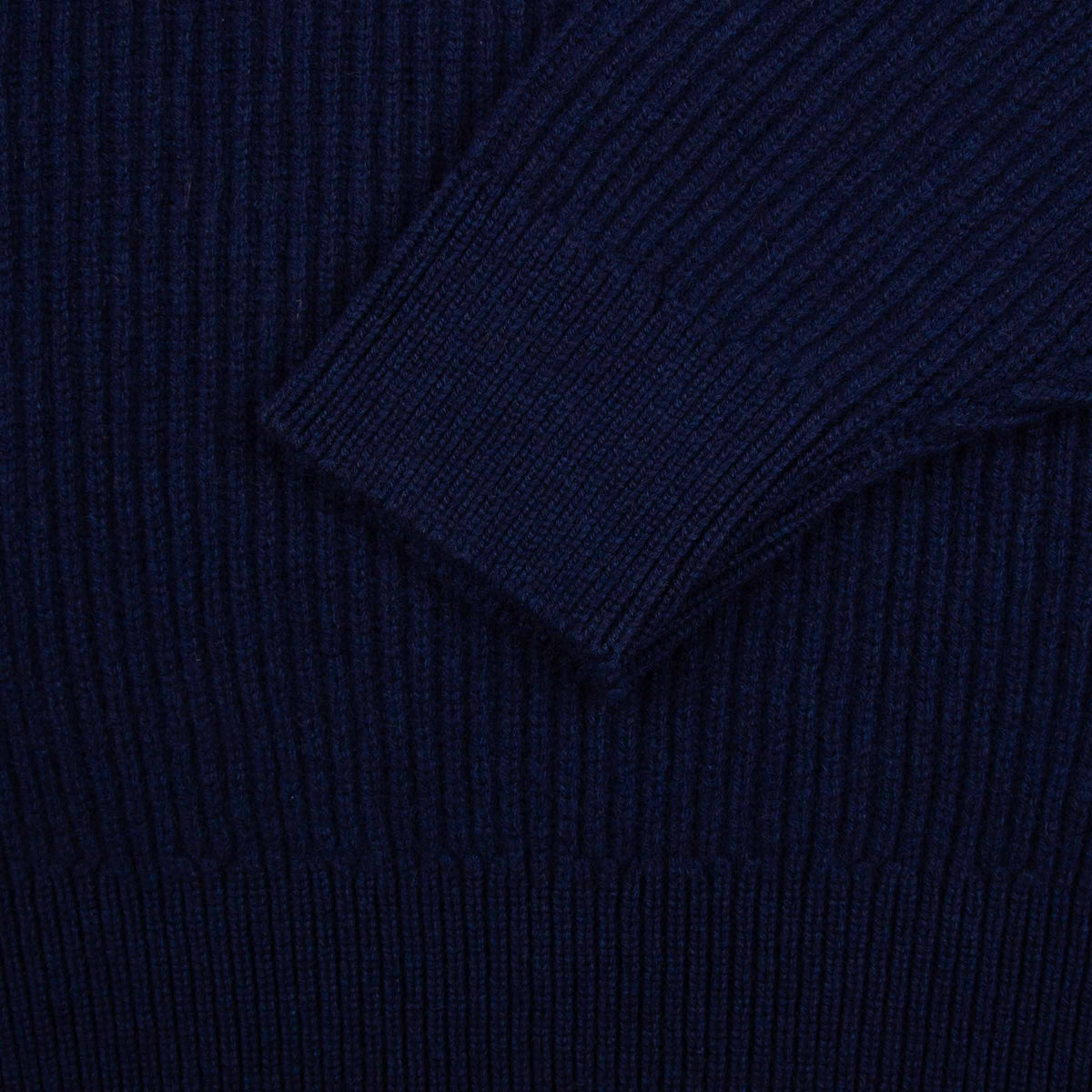 Invergary Inchistro Blue 4ply Cashmere Quarter Zip Sweater