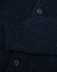 Navy Melange Wool and Cashmere Wool Milano Cardigan KNITWEAR Robert Old