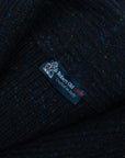 Navy Melange Wool and Cashmere Wool Milano Cardigan KNITWEAR Robert Old