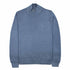 Navy Fine Knitted Wool Quarter Zip Sweater KNITWEAR Robert Old