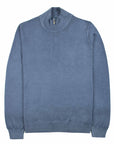 Navy Fine Knitted Wool Quarter Zip Sweater KNITWEAR Robert Old