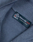 Navy Fine Knitted Wool Quarter Zip Sweater KNITWEAR Robert Old