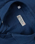 Royal Blue Italian Linen Slim Fit Long Sleeve Shirt