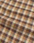 Fedeli - Brown Check 'Alberto' Slim Fit Brushed Cotton Long Sleeve Shirt