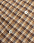 Fedeli - Brown Check 'Alberto' Slim Fit Brushed Cotton Long Sleeve Shirt